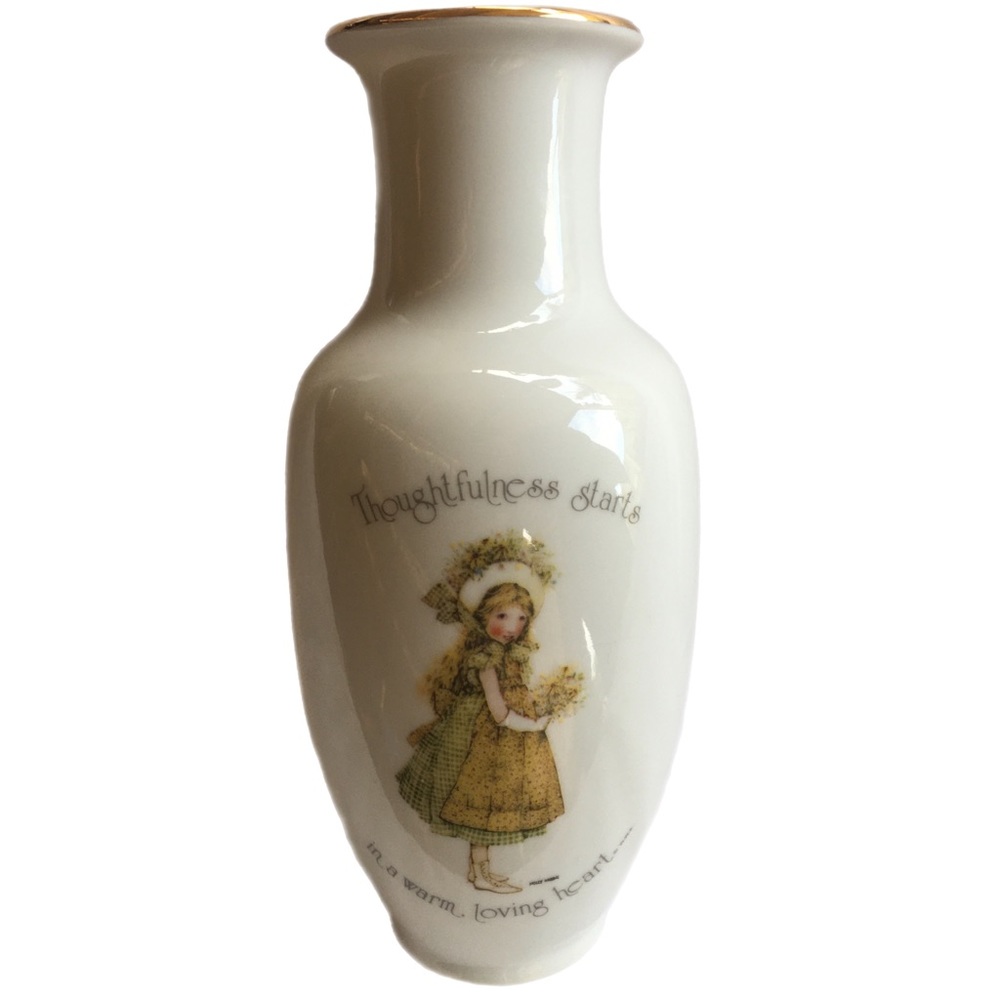Holly Hobbie porcelain collectable vase. 8”high - Picture 1 of 8